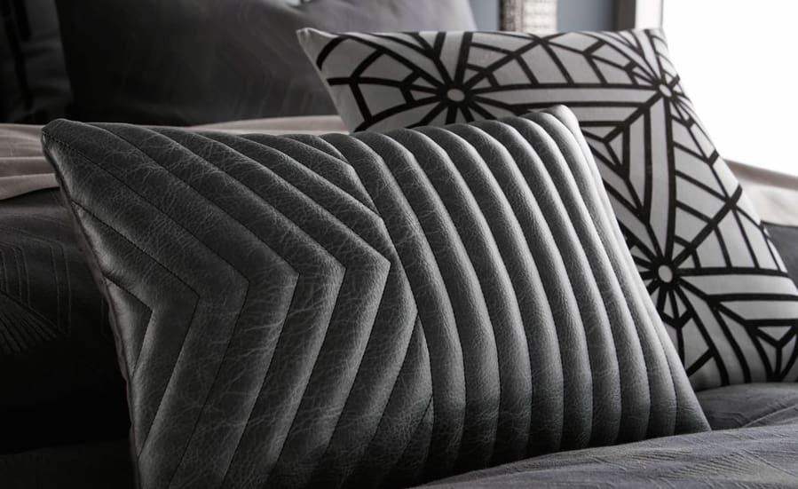 Dark Side throw pillows featured in the Star Wars Home collection from Sobel Westex. 