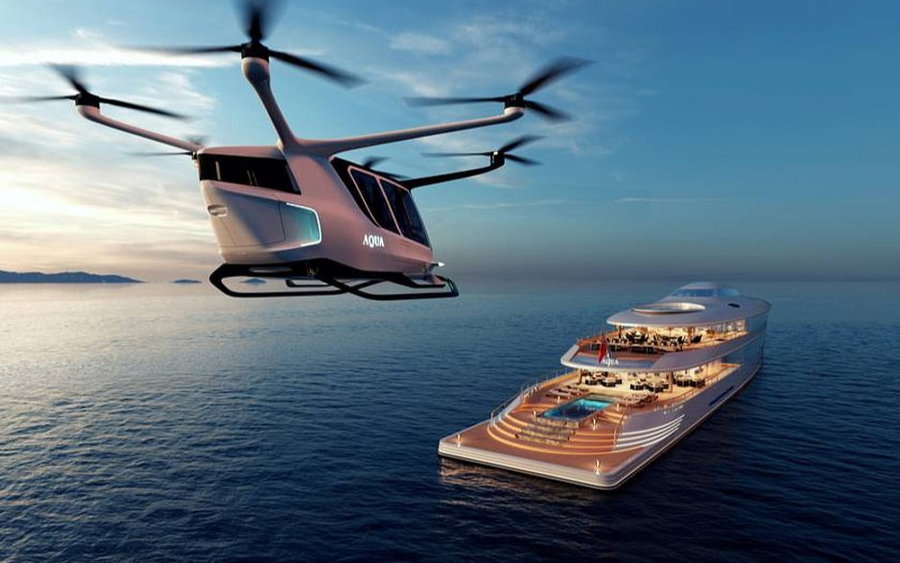 What luxury superyacht would be complete without its very own helipad?