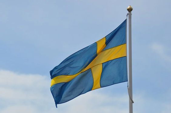 The Swedish national flag. 