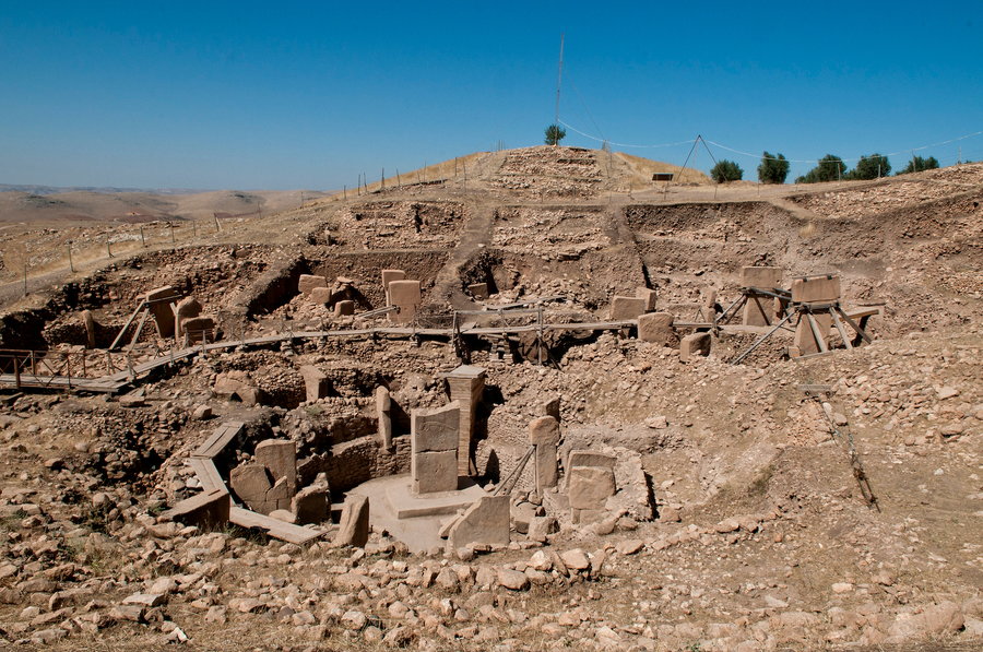 Göbekli Tepe, the site of an ancient Neolithic Temple in southeastern Anatolia, Turkey.