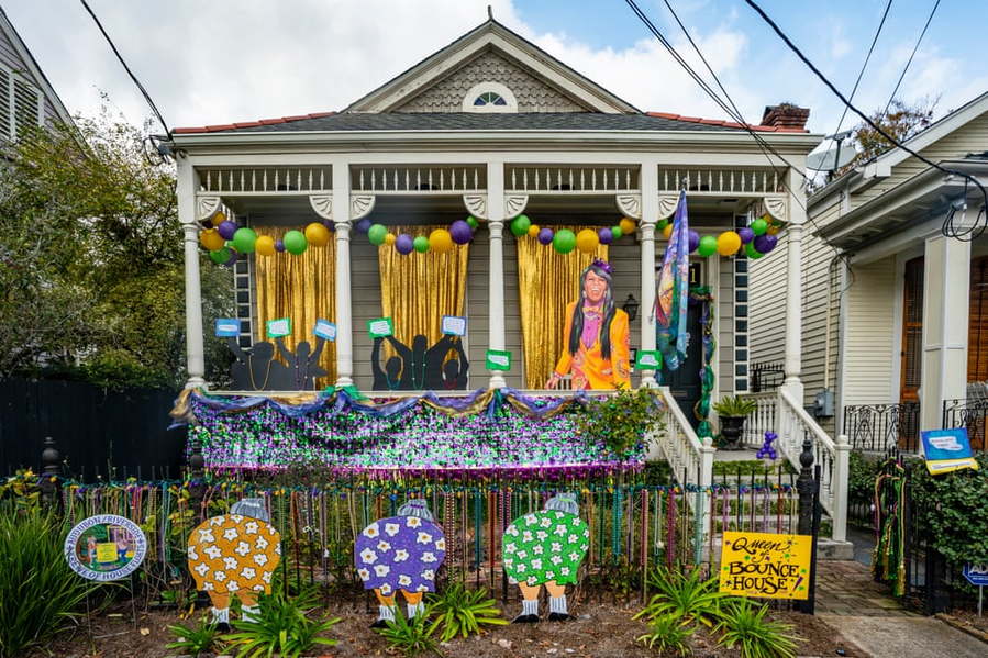 A Big Freedia-themed house float created as a form of COVID-safe Mardi Gras celebration in 2021.