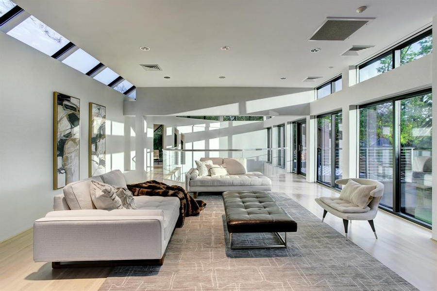 Second-story living/lounging area in Houston's mysterious 