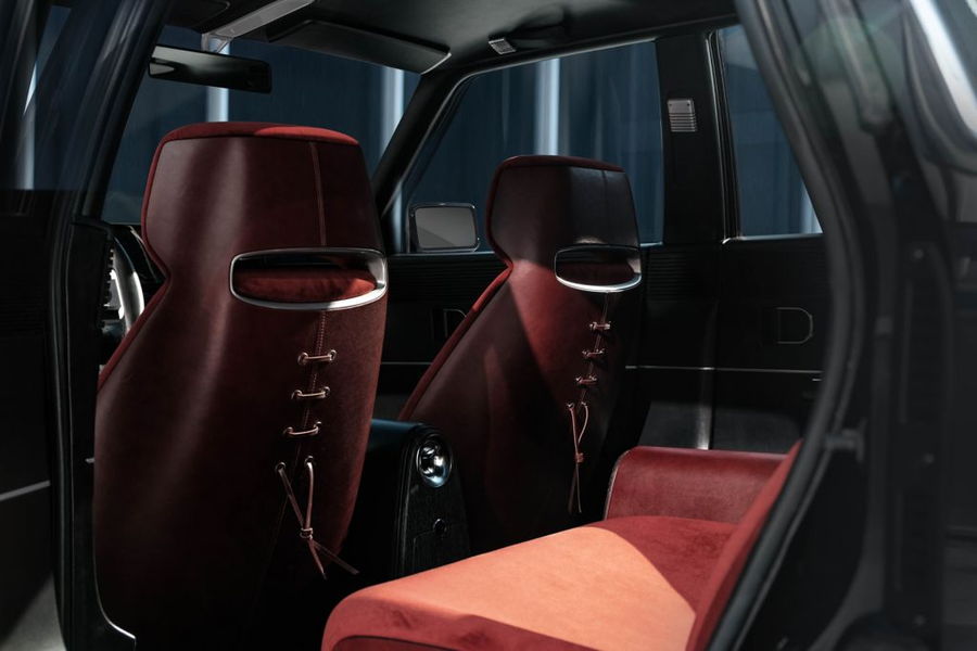 Burgundy velvet seats inside the Heritage Series Grandeur give the car's original retro design a sharp modern edge.