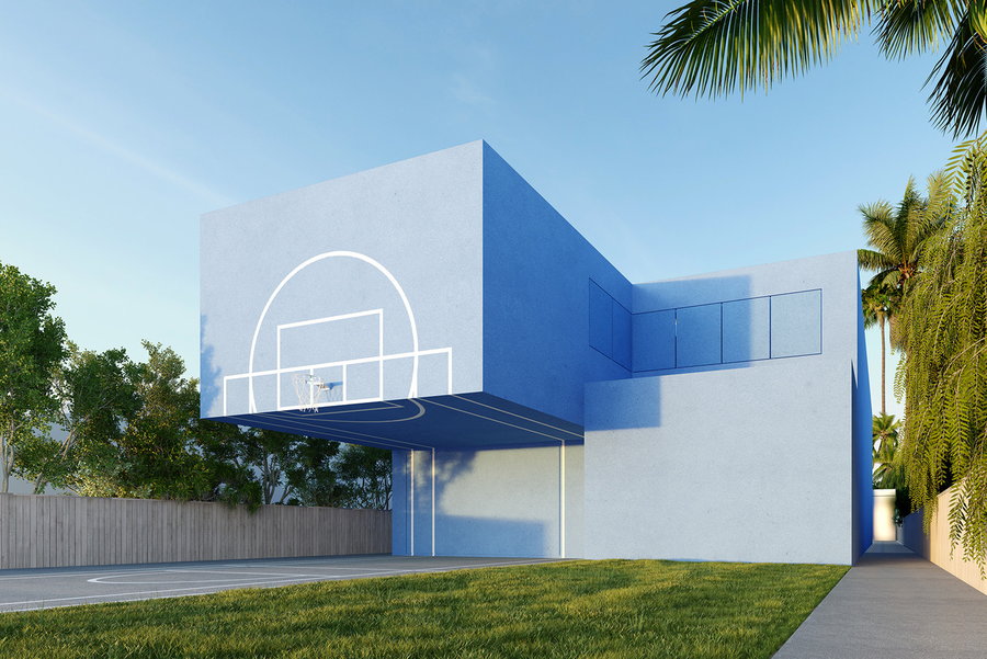 Studio Malka Architecture designed Manhattan Beach's pale blue 