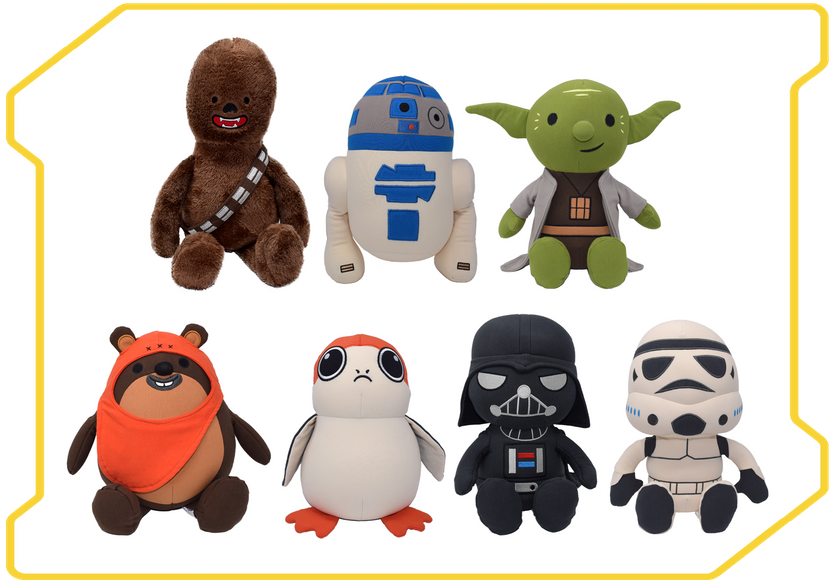 Adorable plush dolls featured in Yogibo's new Star Wars-inspired furniture collection