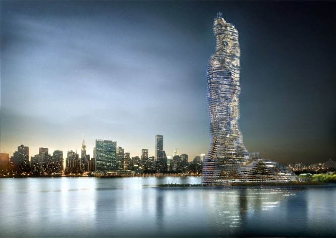 Rescubika's eco-friendly “Mandragora” tower would see an organic, eco-friendly skyscraper grace the Manhattan skyline. 