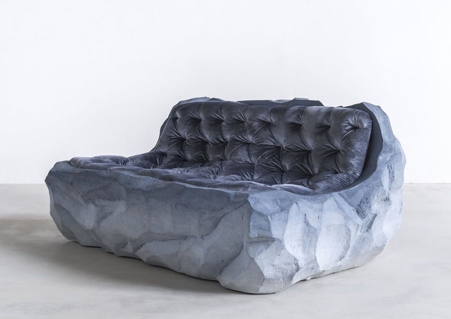 Sculptural sofa featured in Fernando Mastrangelo's DRIFT collection.