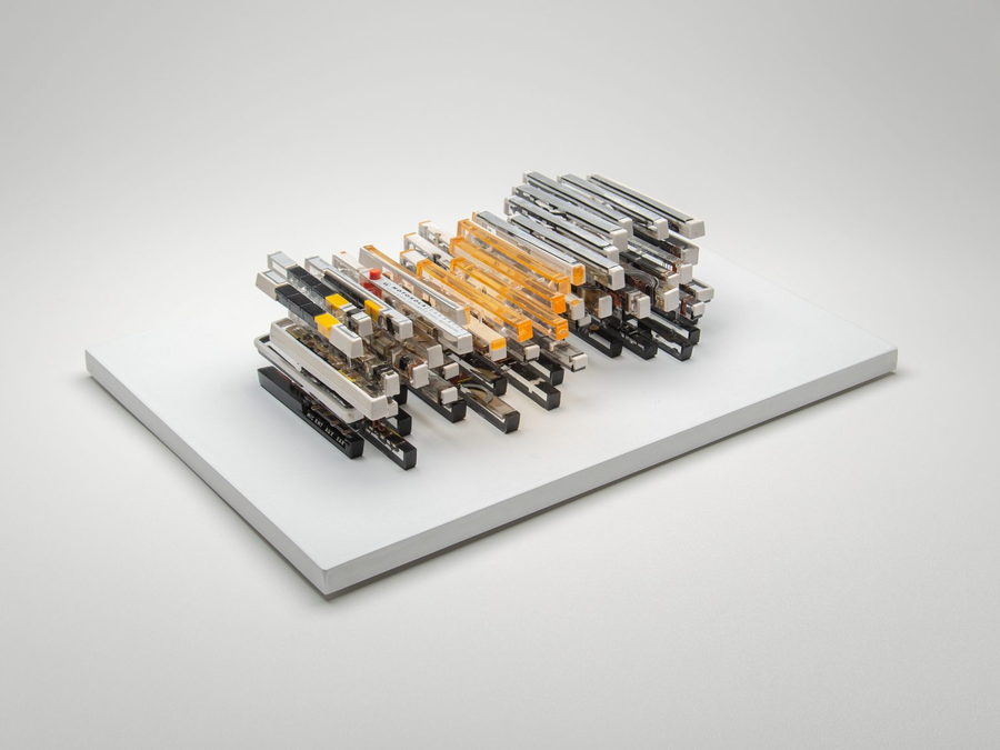 Deconstructed tape recorder, as featured in Fabian Oefner's 