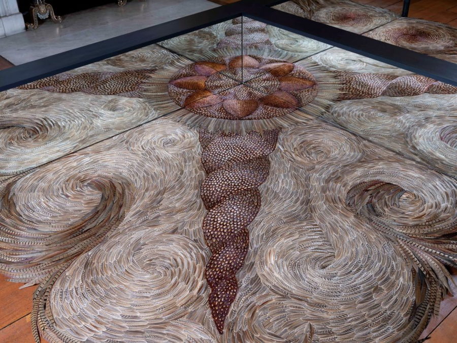 The stunning floor sculpture 