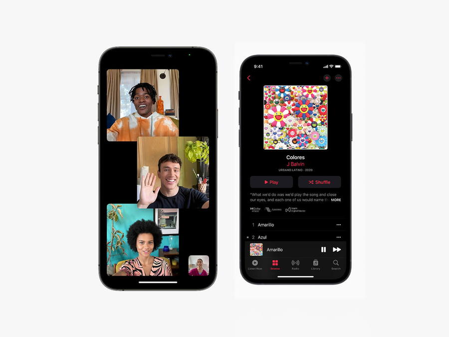 New FaceTime sharing and audio feature available on the upcoming Apple iOS 15, announced at the company's annual Worldwide Developers' Conference.