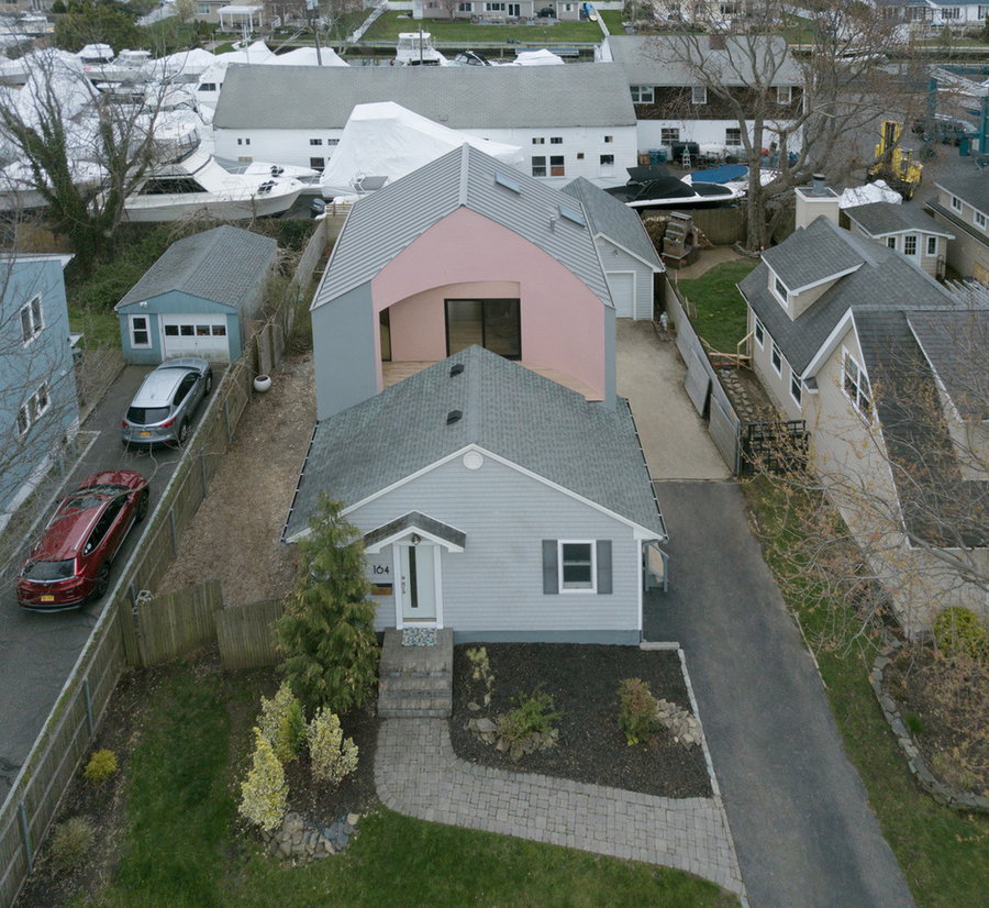 Aerial view offers a clearer look at the front of the 