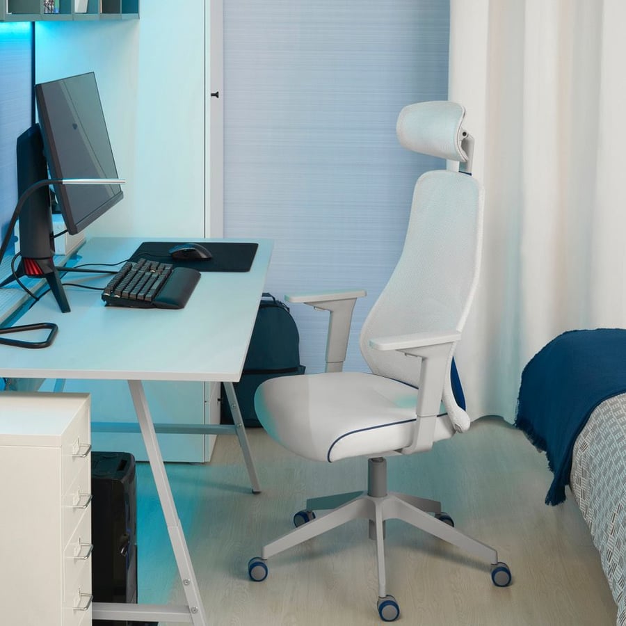 Desk chair featured in IKEA's new line of gaming furniture, made in collaboration with Republic of Gamers.