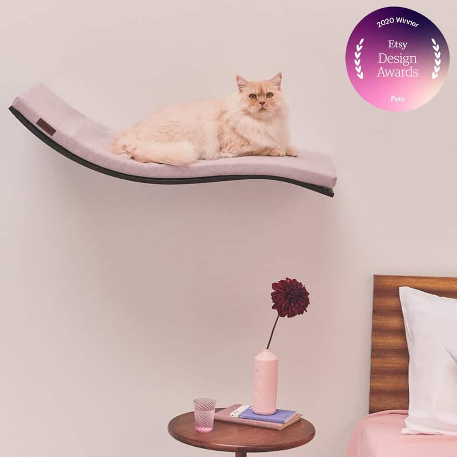 Etsy Design Awards Pets Category Winner: Wall Shelf Cat Bed by Cosy and Dozy