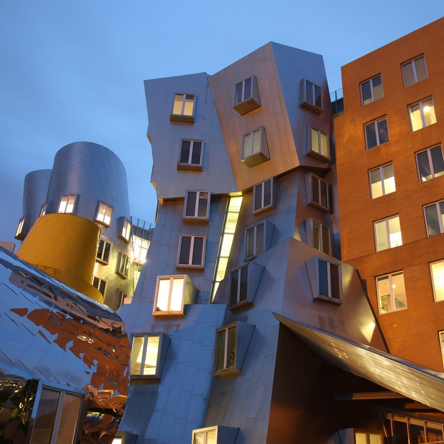 Gehry's design for the Stata Center at MIT in Cambridge, Massachusetts is quite similar to that of the new Guggenheim Abu Dhabi.