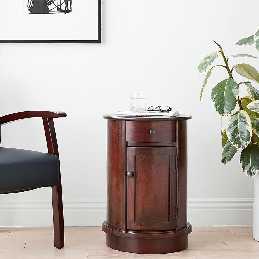 Decor Therapy Vintage Cherry Round Side Table