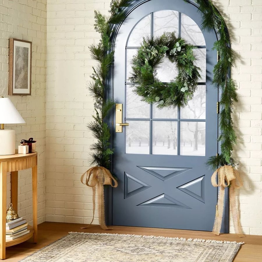 Extra Large Long Needle Pine Wreath featured in Target's 2022 Threshold x Studio McGee holiday collection.