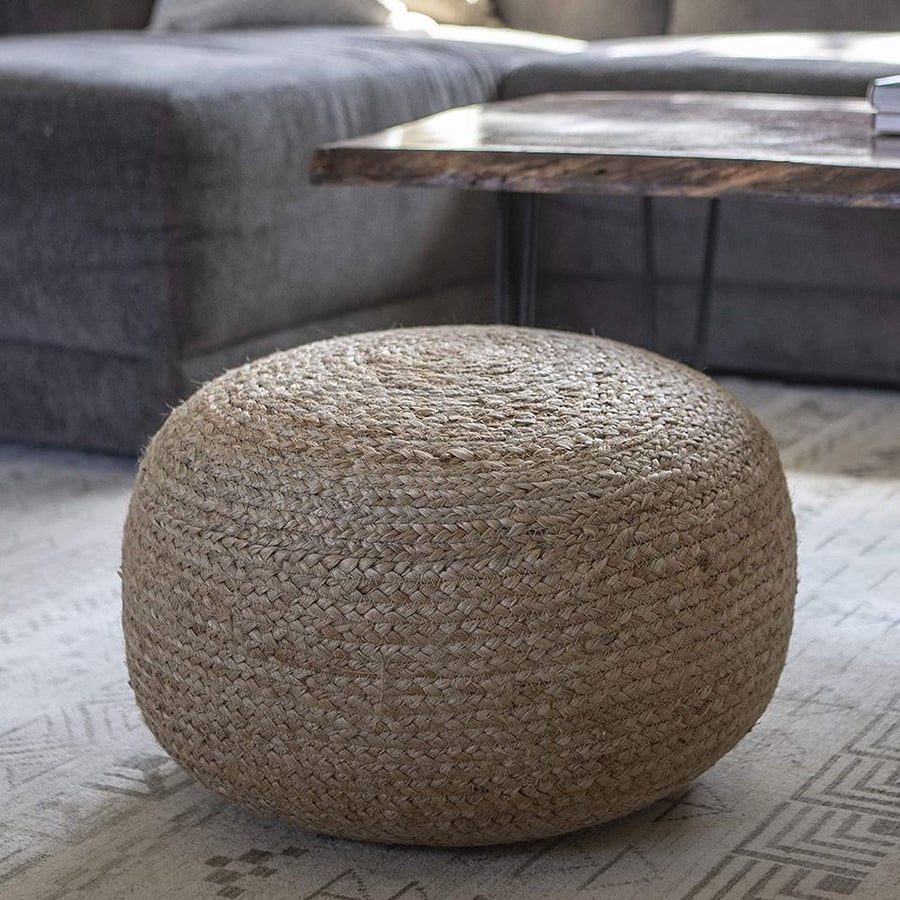 Decor Therapy Natural Pouf