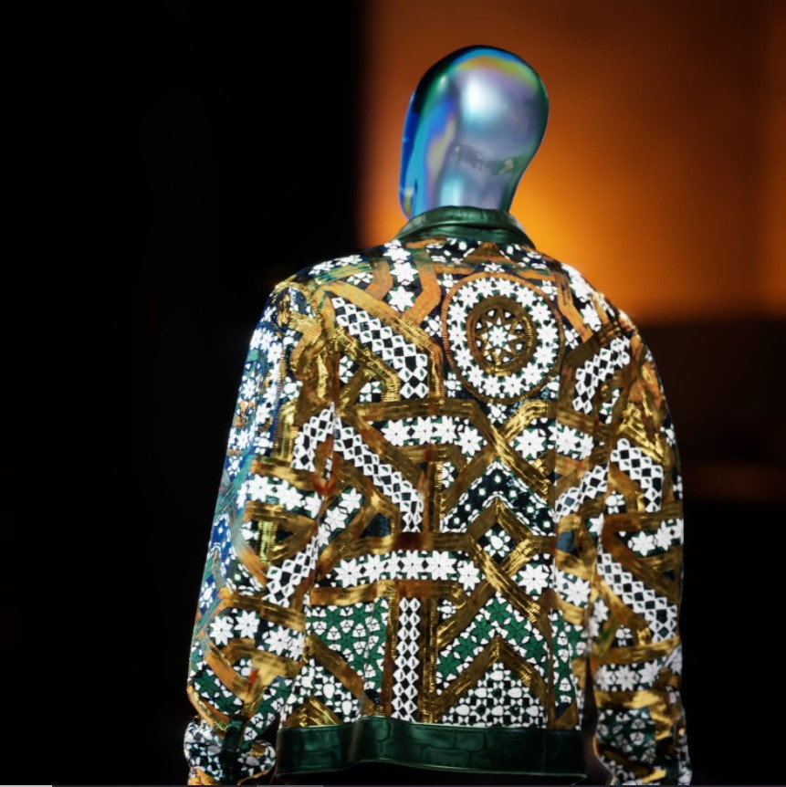 Mosaic Impossible Jacket featured in Dolce & Gabbana's digital Genesis Collection.