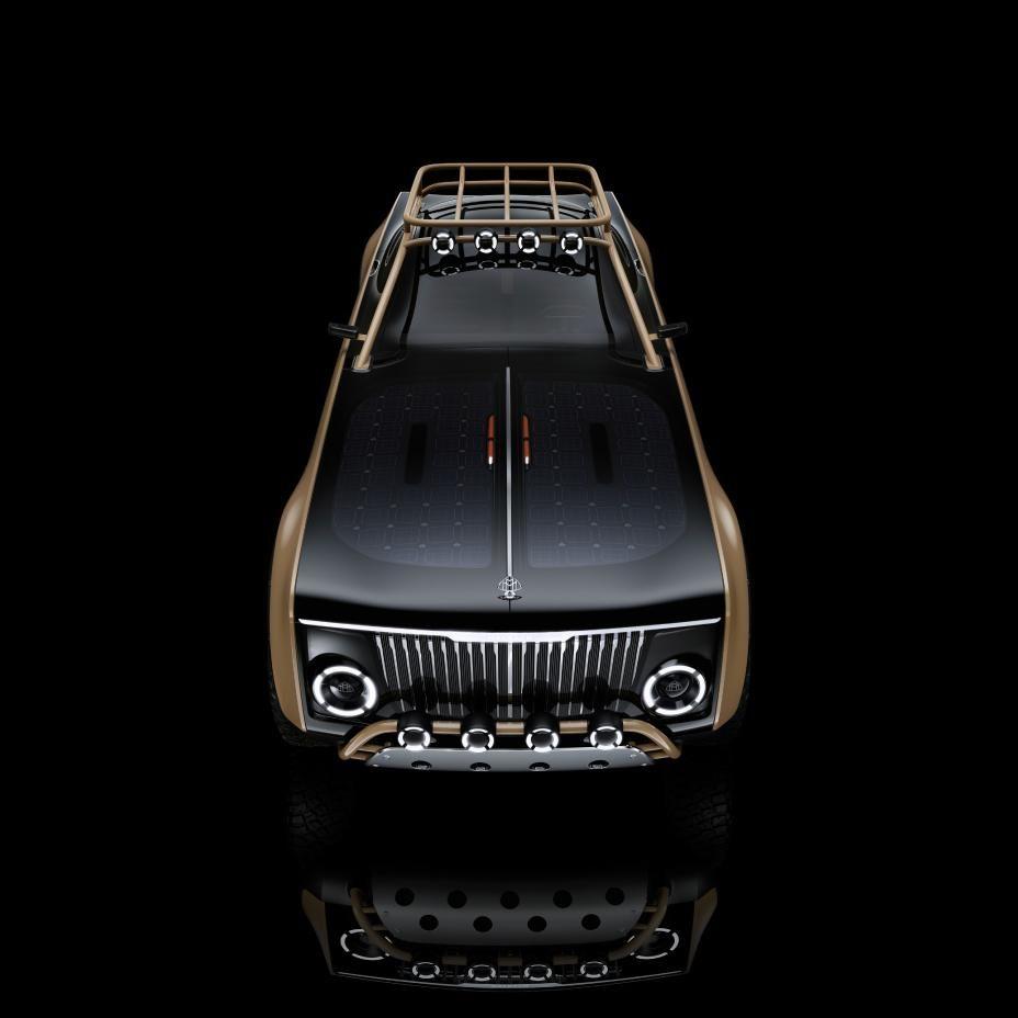 Front view of Virgil Abloh and Mercedes-Benz' collaborative 