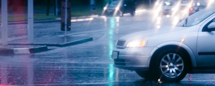Drive Safely in Spring Rain Showers - Banner