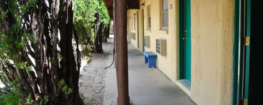 Walk way in front of rooms Walk way in front of rooms