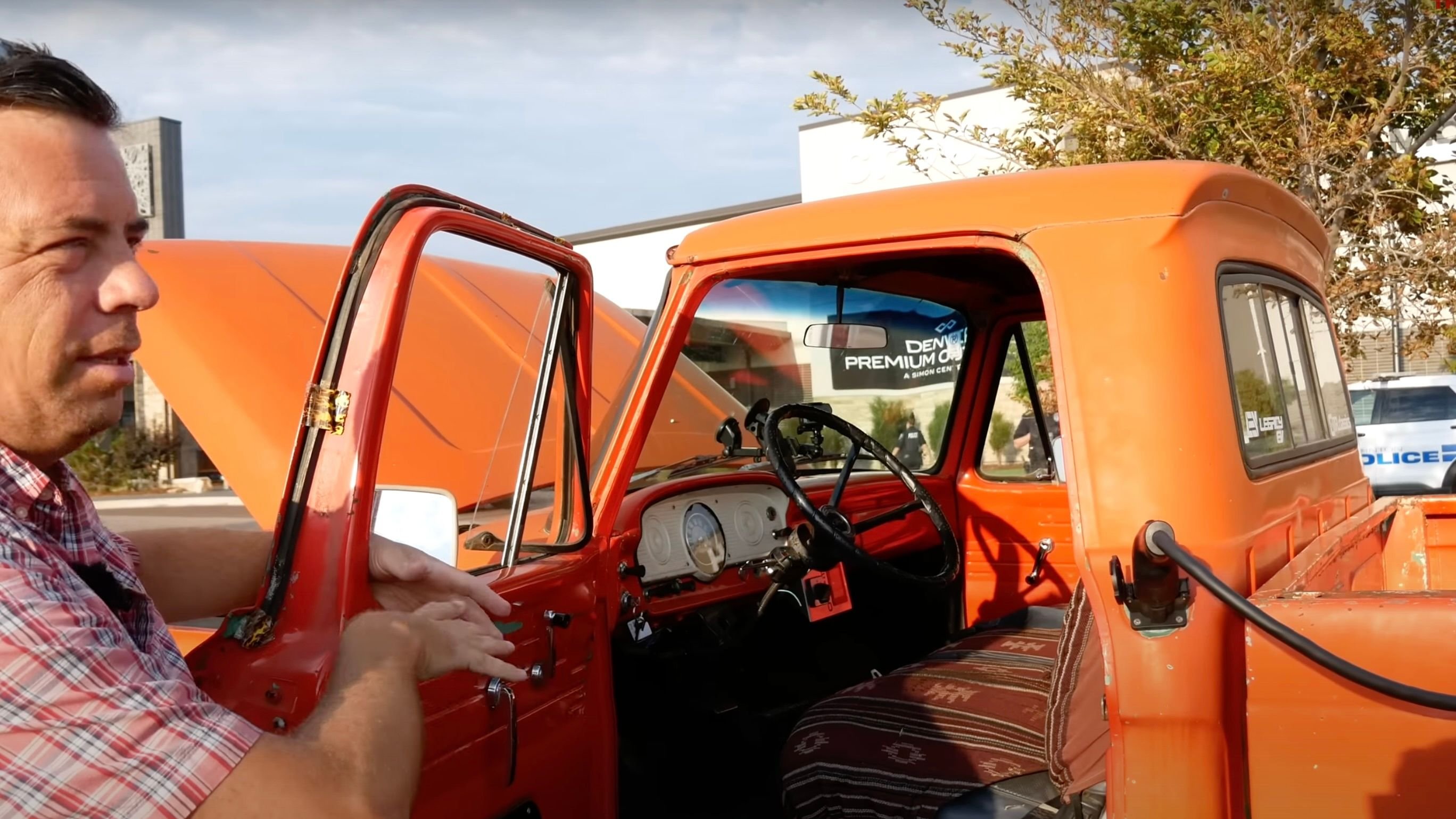 TeslaSwapped 1966 Ford F100 Conjures Up Controversy at Car Show