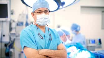 A surgeon in his O.R.