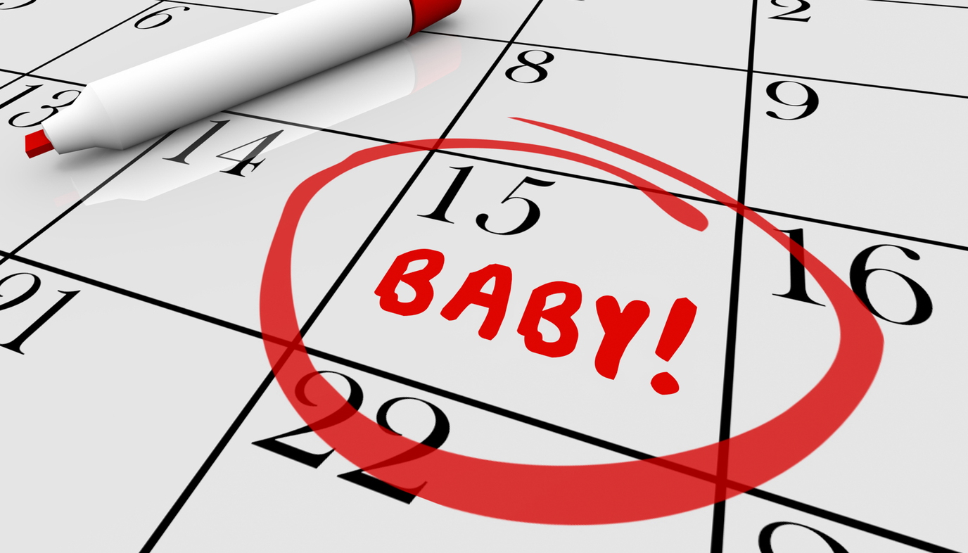 due date marked on calendar