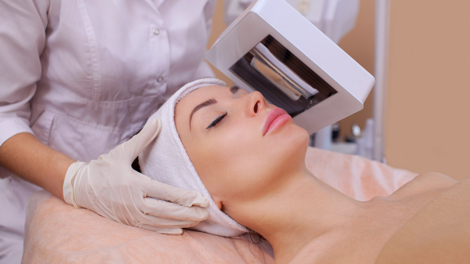 woman getting skin care treatment