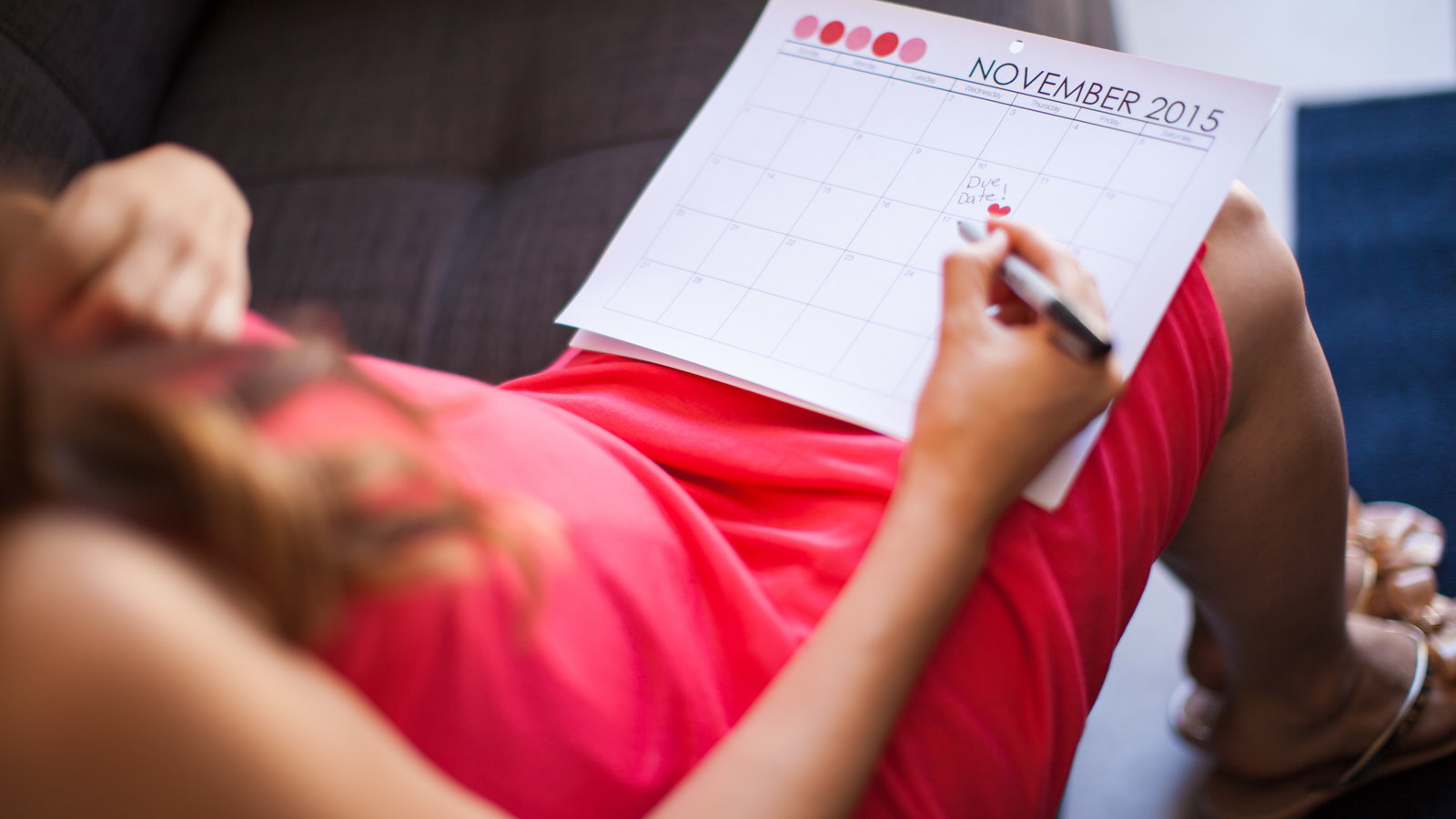 woman planning with calendar