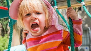 toddler having a tantrum