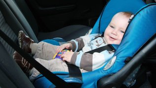 baby in carseat road trip with your baby