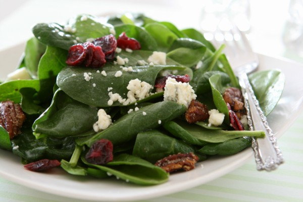 A spinach salad. 