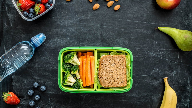 school lunch in containers