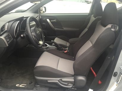 2016 Scion tC front seat detail