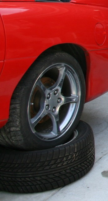 Wheel on tire