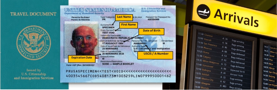 Example of re-entry permit