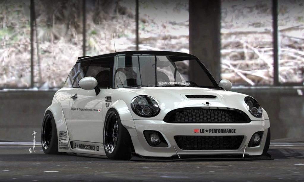 3rd Gen Mini Cooper with aftermarket body kit