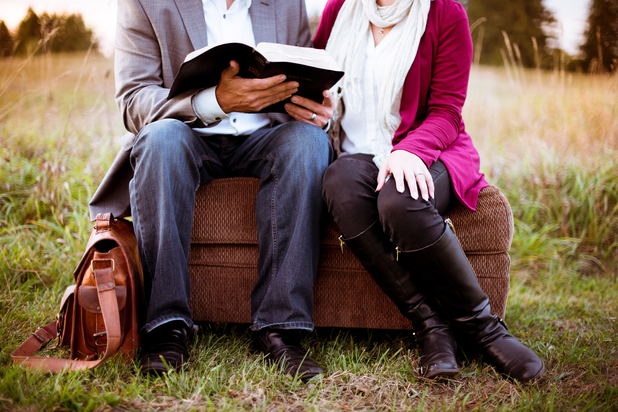couple reading bible together