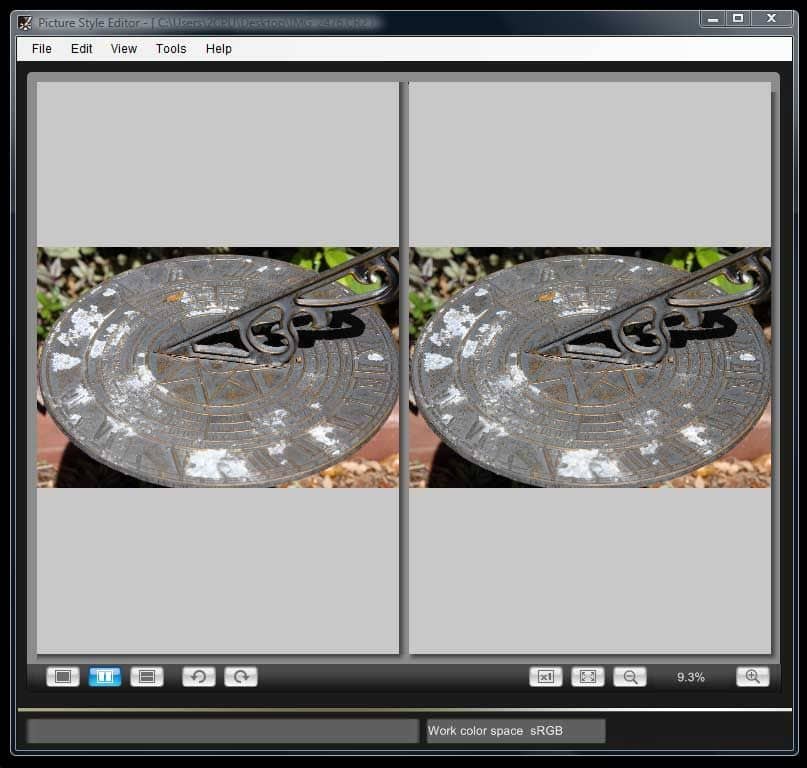 canon picture style editor and jpeg files
