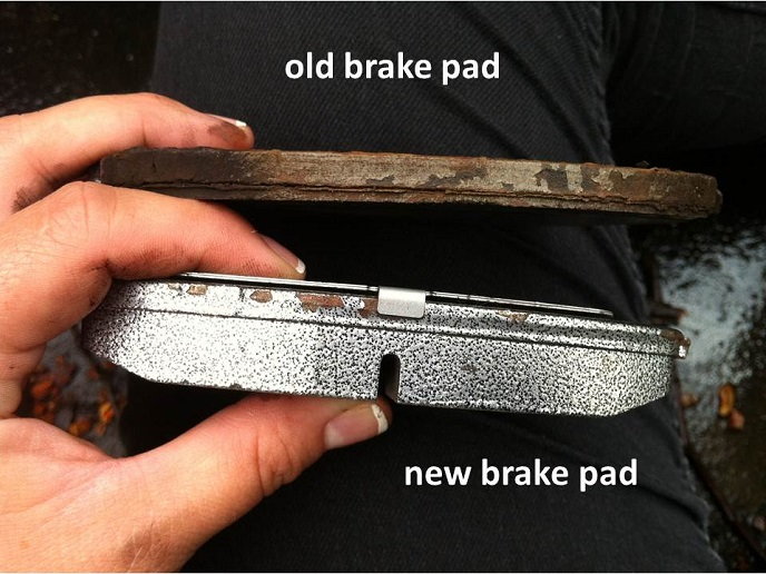 brake pads correct thickness