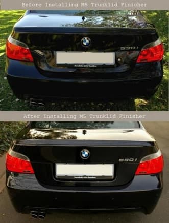 M5 Trunklid Finisher Before &amp; After