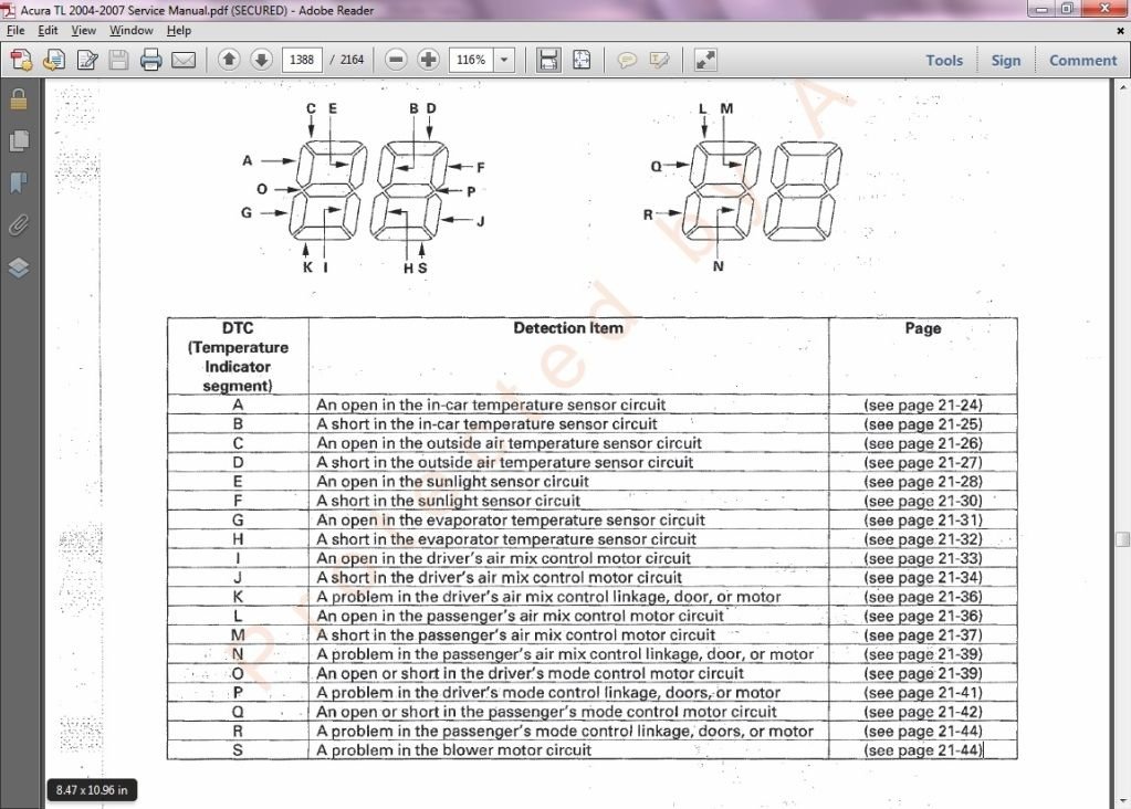 AC Diagnostic Screen AcuraZine Acura Enthusiast Community