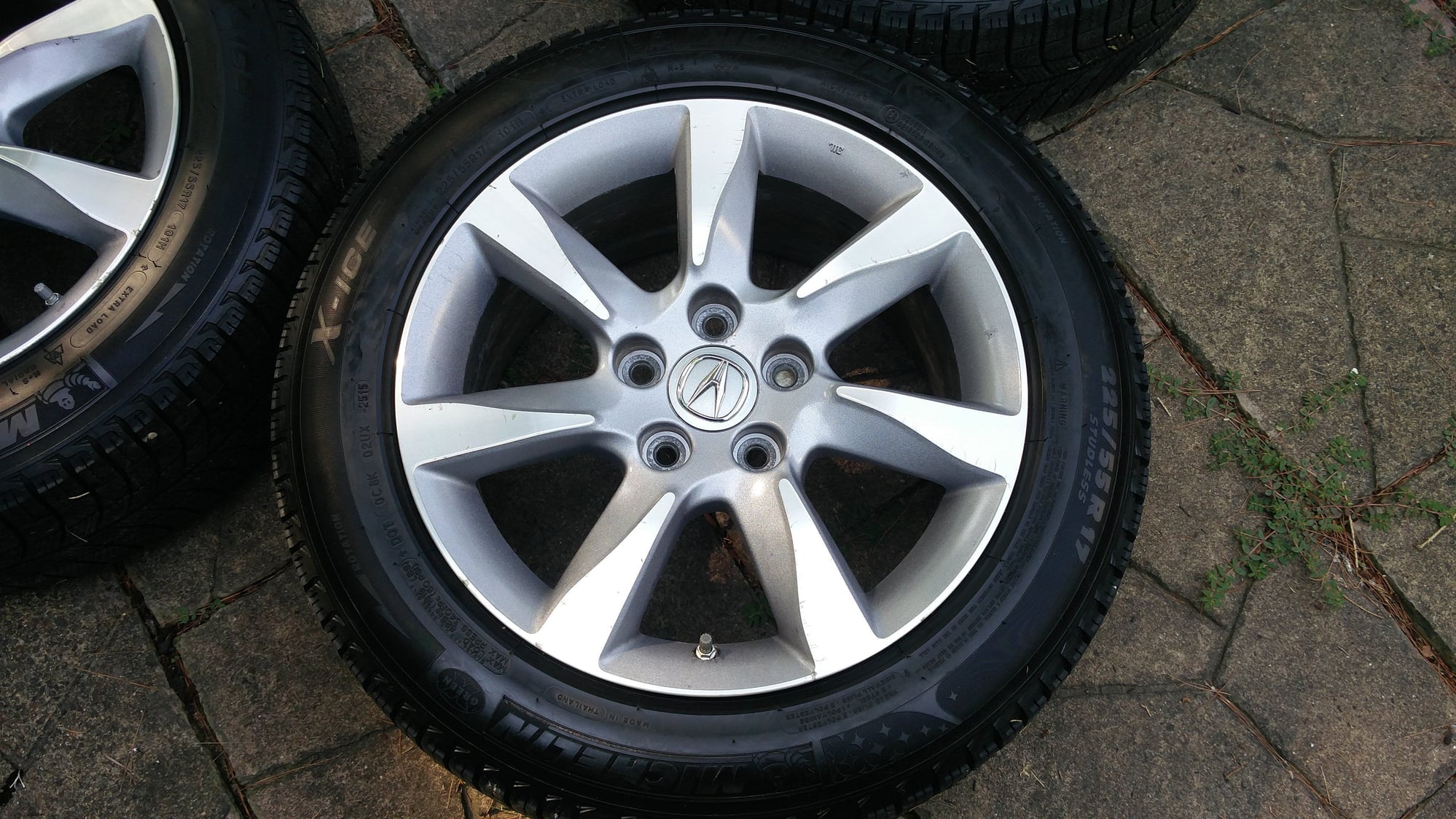 Wheels and Tires/Axles - FS: Acura TL/Honda OEM 17x8 Wheels TPMS&225/55/17 Michelin X-IceXI3Winter tires 5X120 - Used - Indianapolis, IN 46220, United States