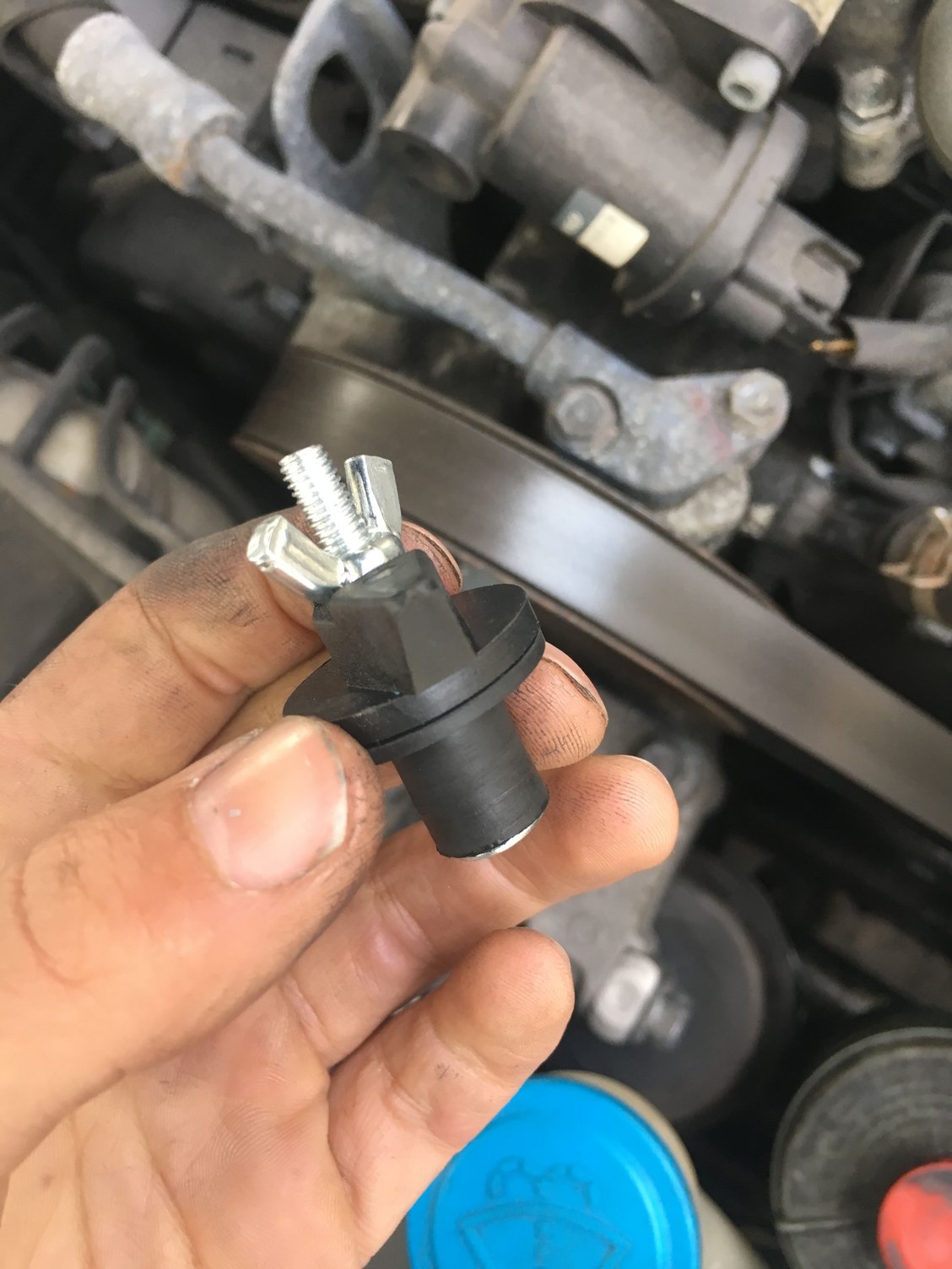 Well. Here's the first issue that's come about since I bought this car.  Noticed the grommet on one of the valve cover bolts was seeping oil after  driving an ...