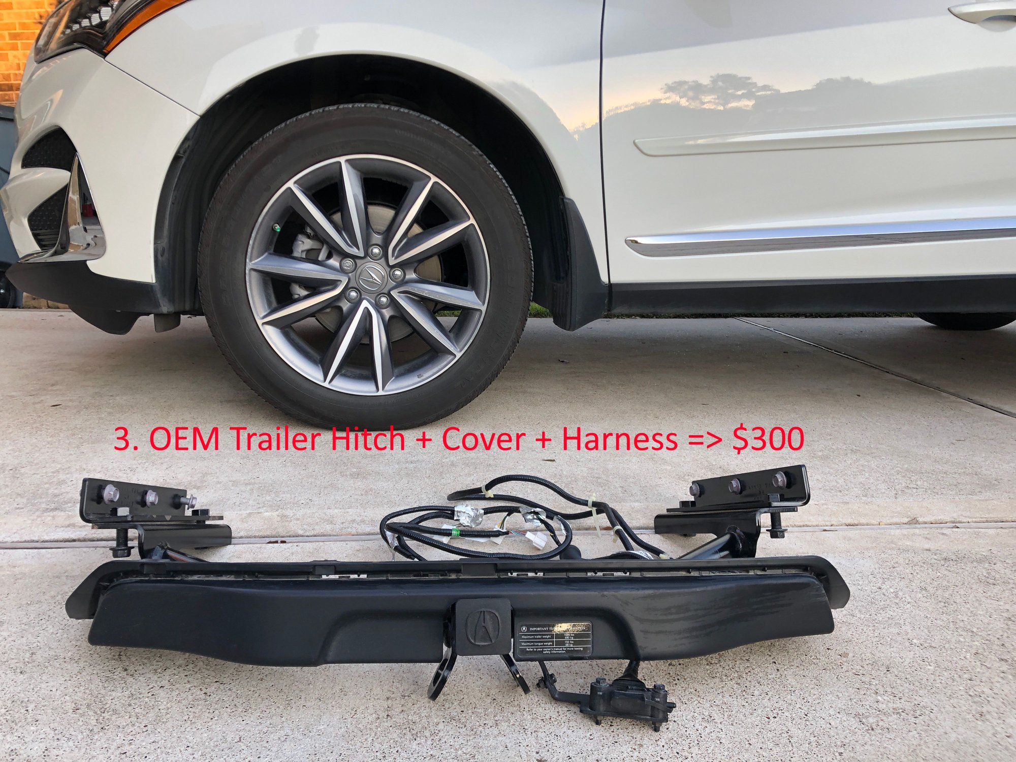 2019 Acura RDX - OEM Hitch + Cover + Hardness - Accessories - $300 - Cypress, TX 77433, United States