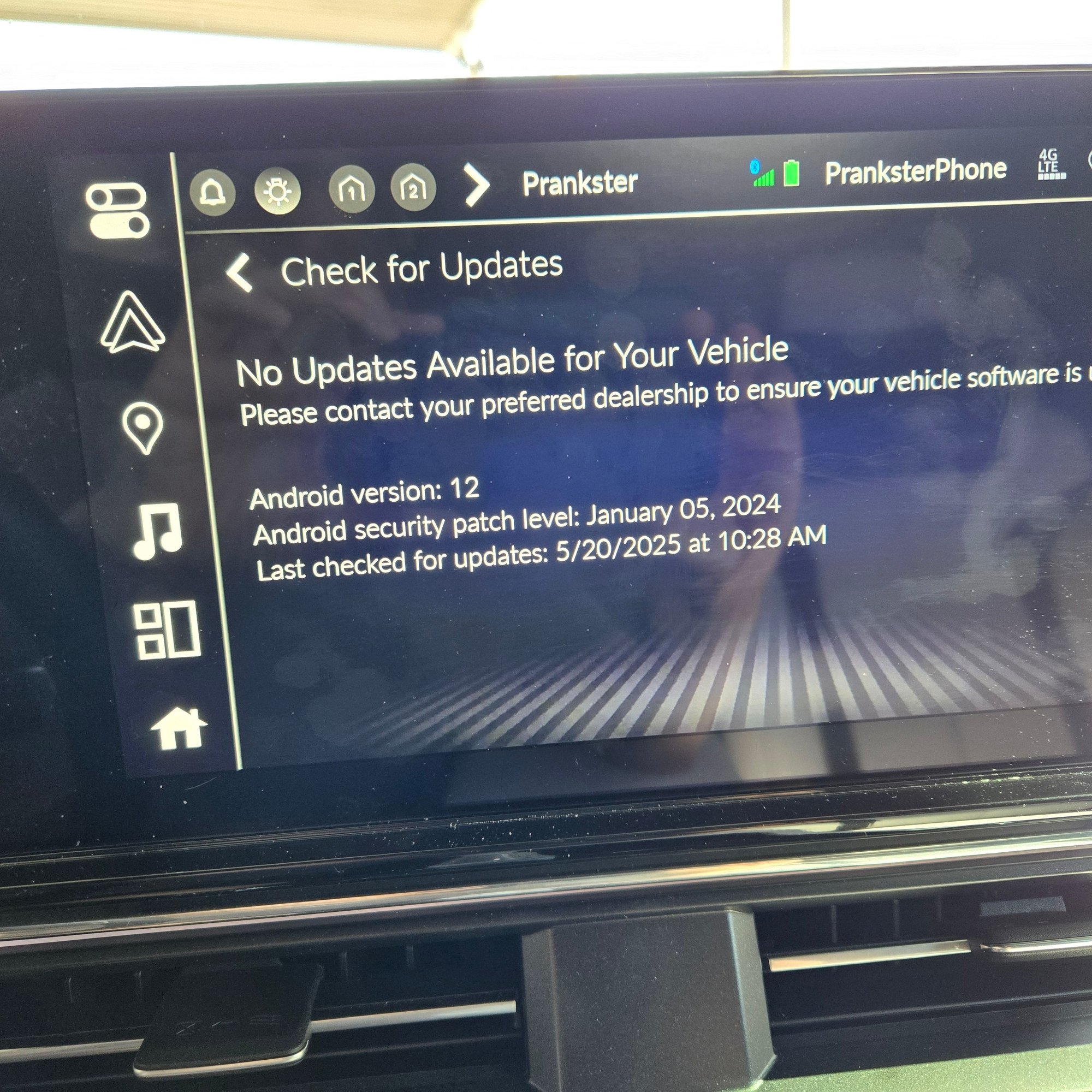 Last checked at the dealership on Apr 21, 2025 , before I checked this morning.