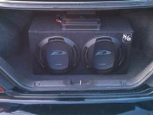 Alpine Type E's... Two Alpine Amps (mono for subs and 4 channel for JL speakers) (total: 750 watts) Sound Ordnance Box