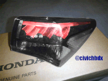 Acura TLX Clear Tail Light Turn Signal Red