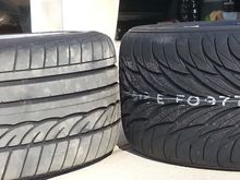 stock 235s on the left, 225s on the right.